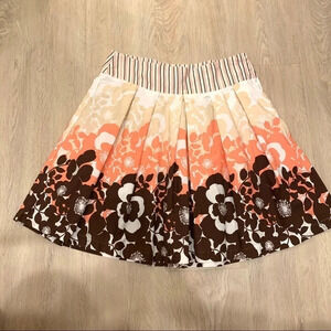 Ombré skater floral skirt